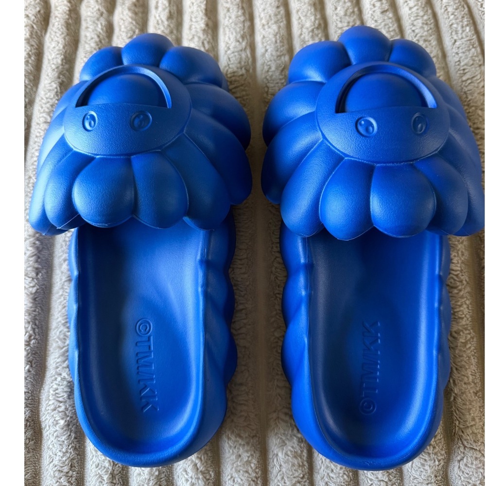 Takashi Murakami Tonari no Zingaro Ohana Flower Slides Blue Mens 11 Made in USA